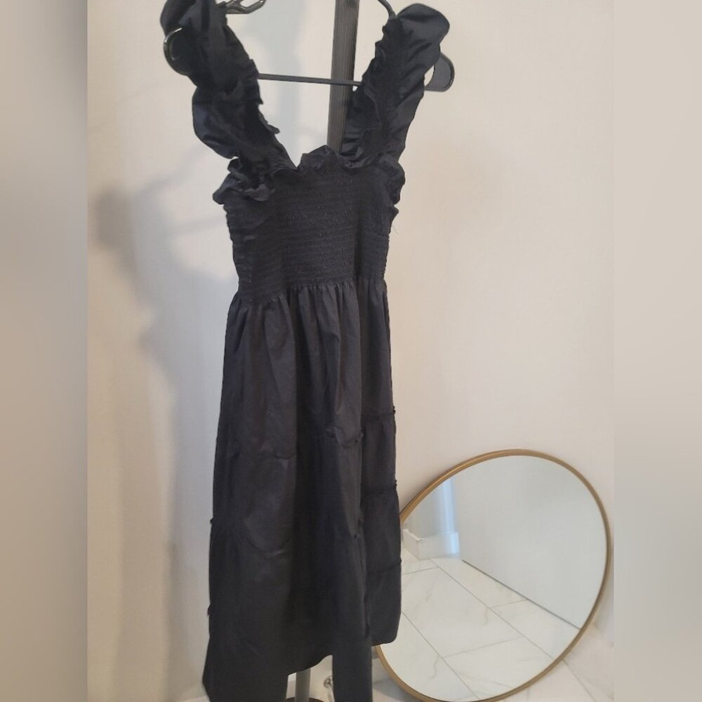 Hill House The Nap Dress Black Ruffled Dress - Size XXS - Picture 3 of 6